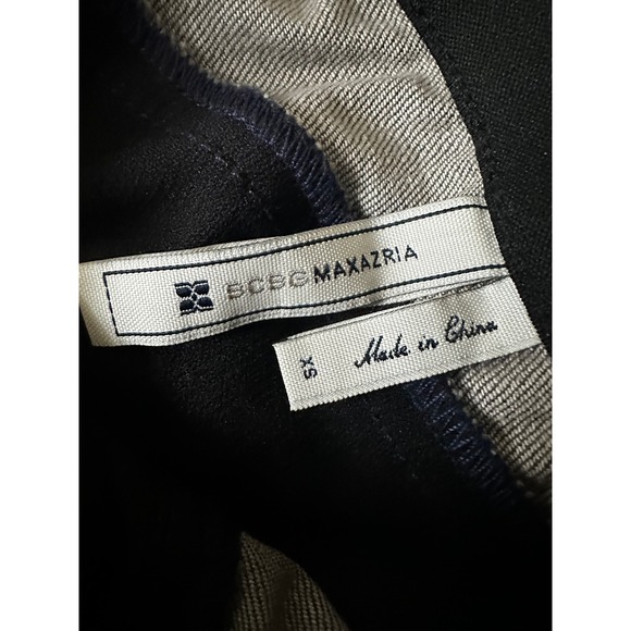 BCBGMAXAZRIA Black Grey Paneled Zipper Leggings Pants Womens XS - Picture 3 of 5